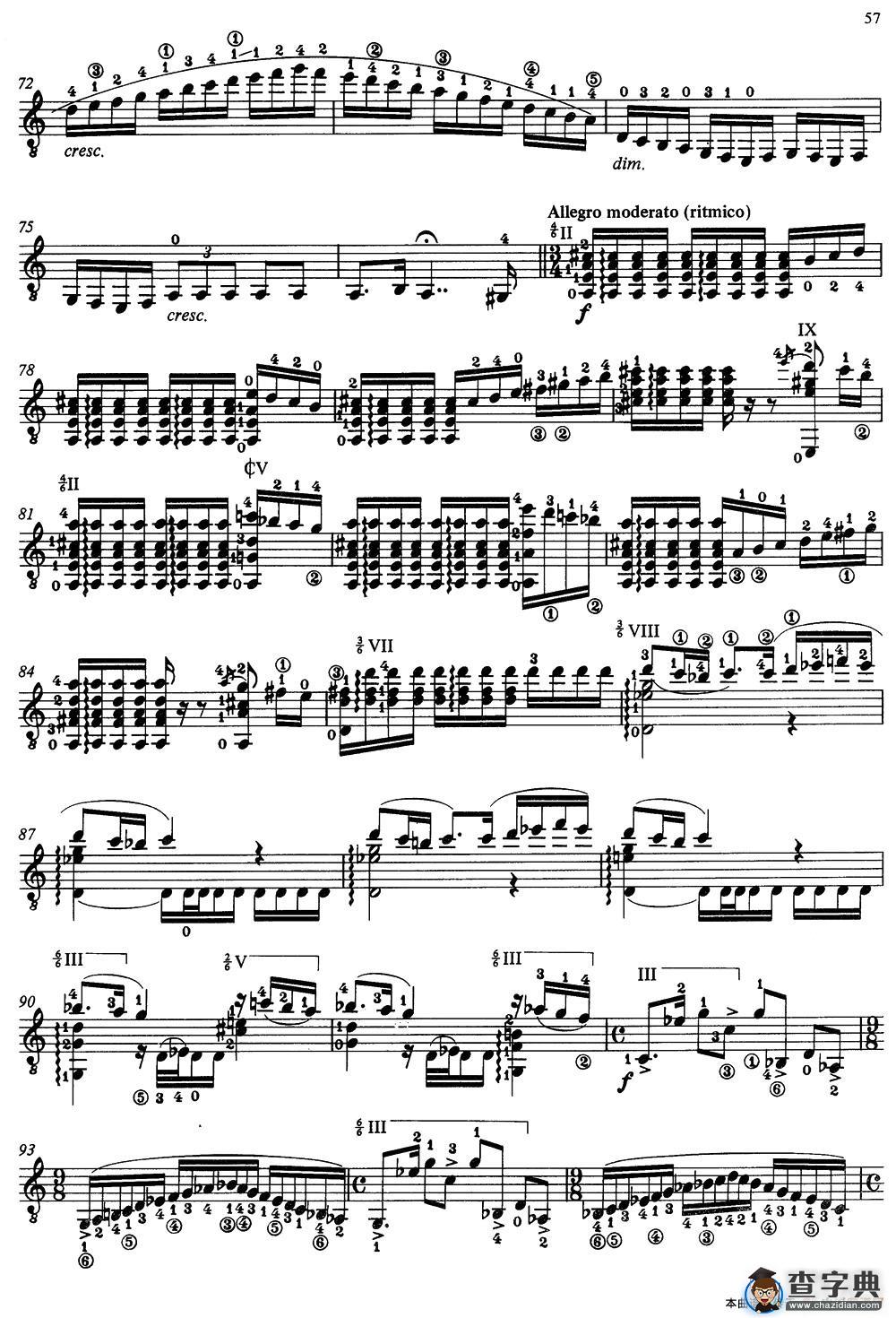 Joaquin Rodrigo Music for Guitar（罗德里戈吉他音乐P54-60）（古典吉他）吉他谱