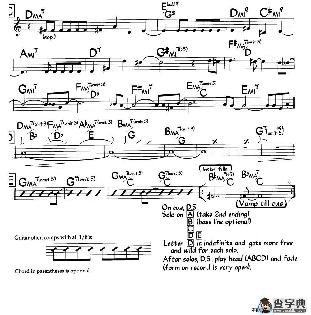 Cafe（咖啡馆）（爵士钢琴曲）钢琴谱