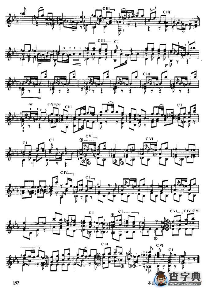 费尔南多·索尔 古典吉他练习曲 No.18（Op.29  No.22）吉他谱