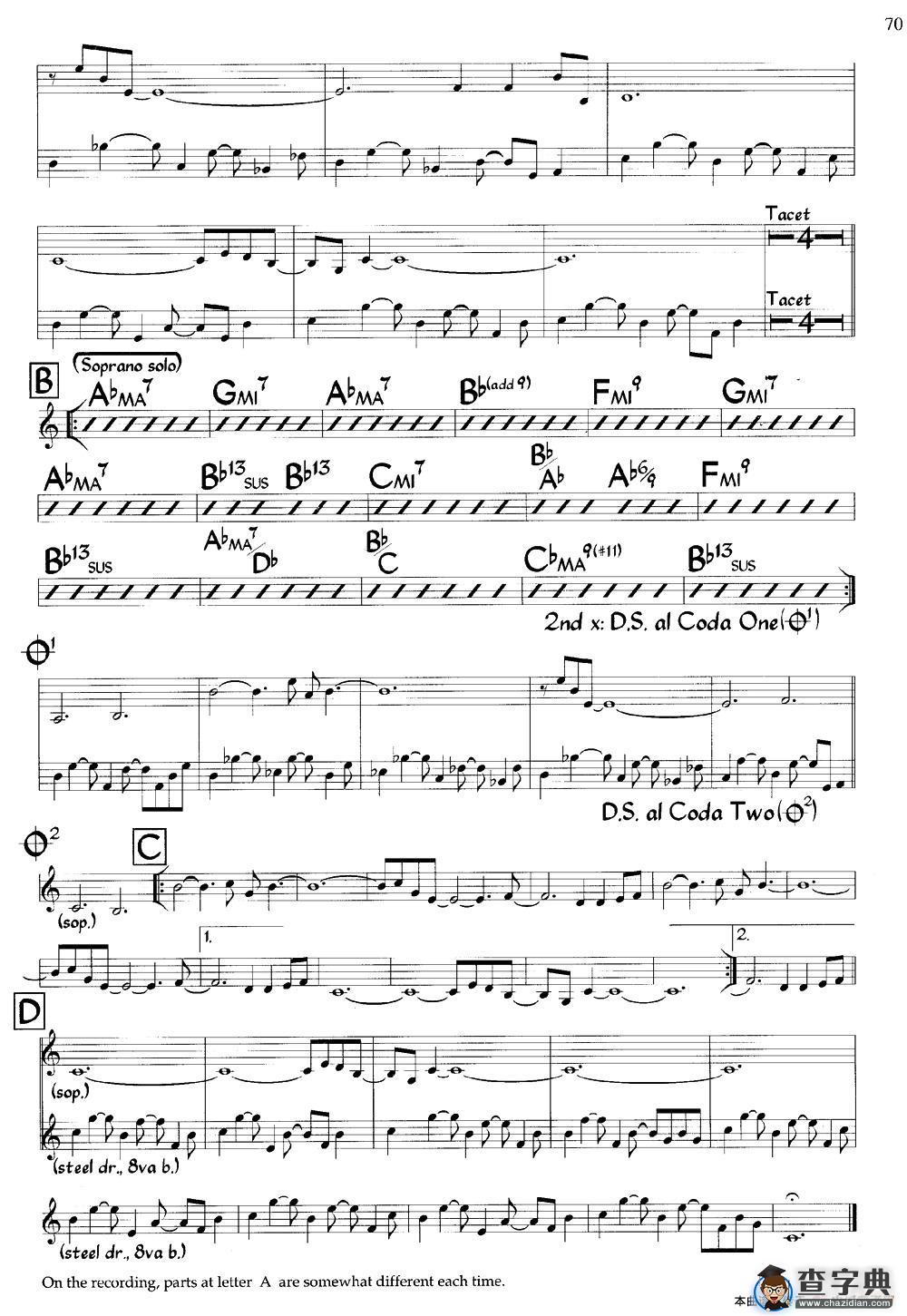 Cant Stop the Wind（爵士钢琴曲）钢琴谱
