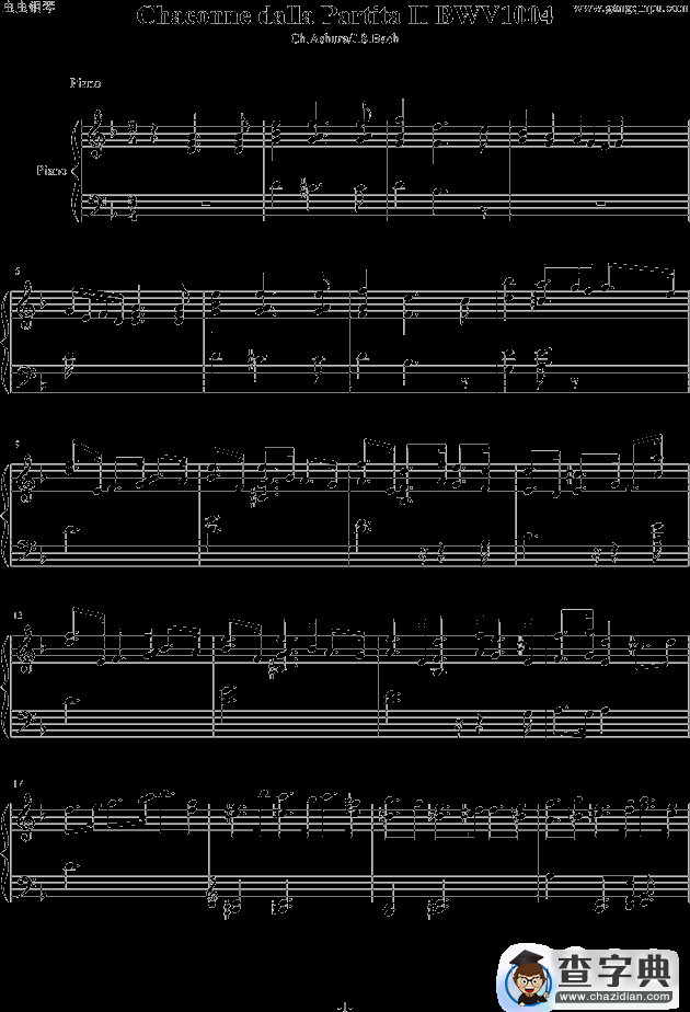 巴赫神作bwv.1004chaconne改编