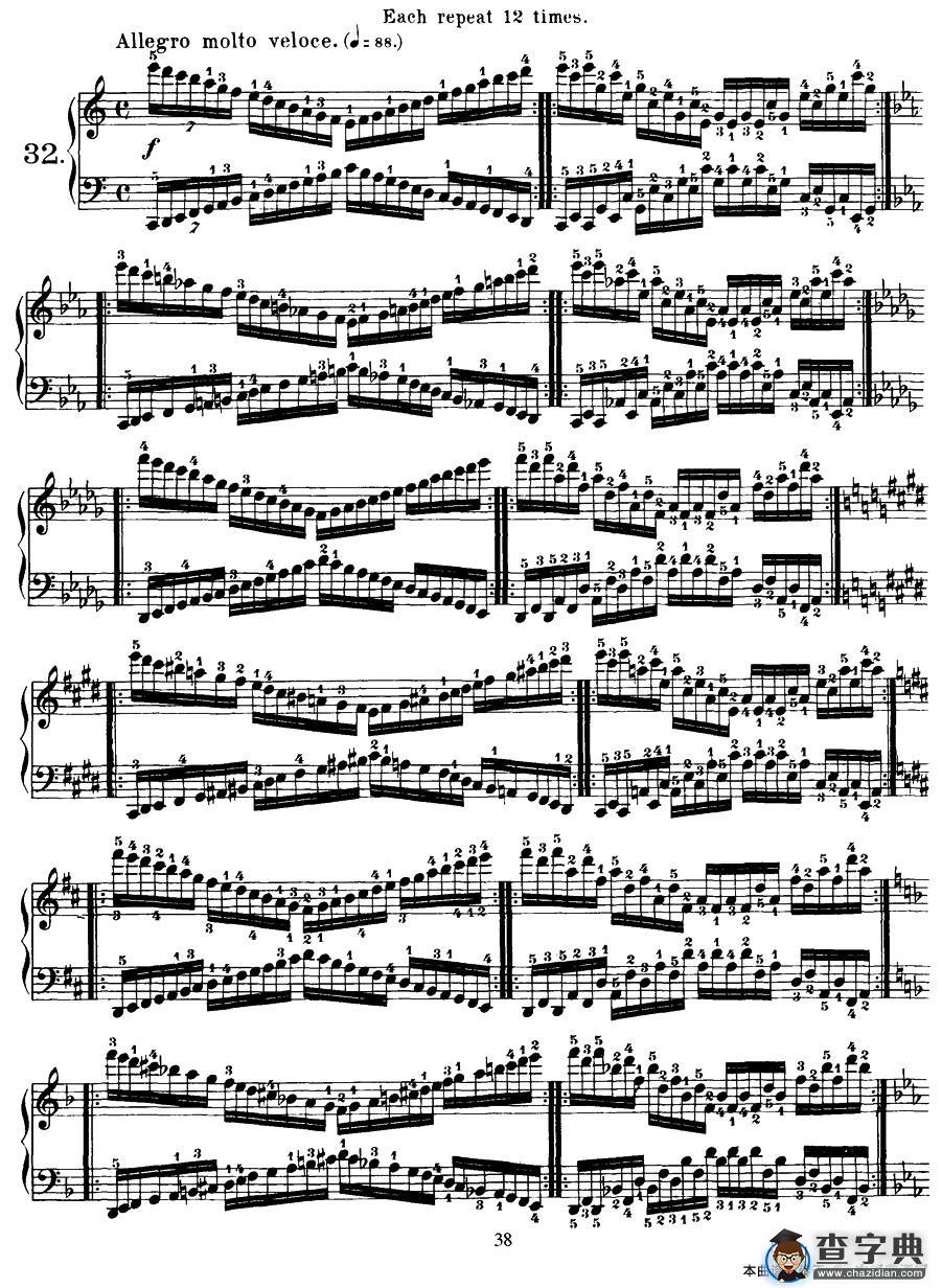 Czerny - 40 Daily Exerci Op.337（31—35）（40首日常训练曲）钢琴谱