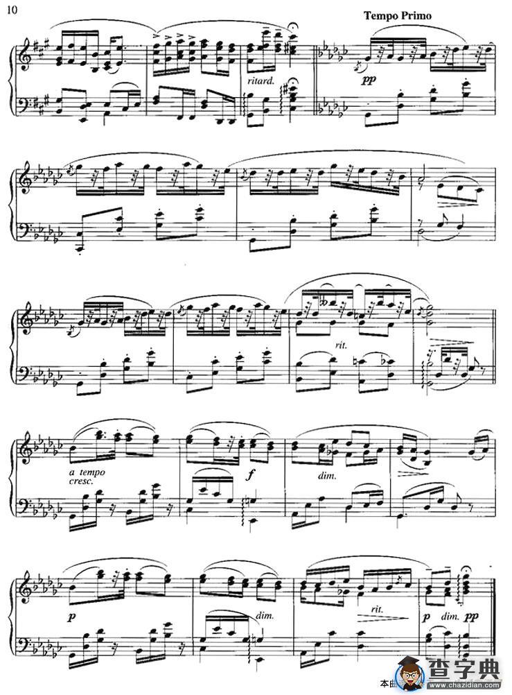 诙谐曲钢琴谱