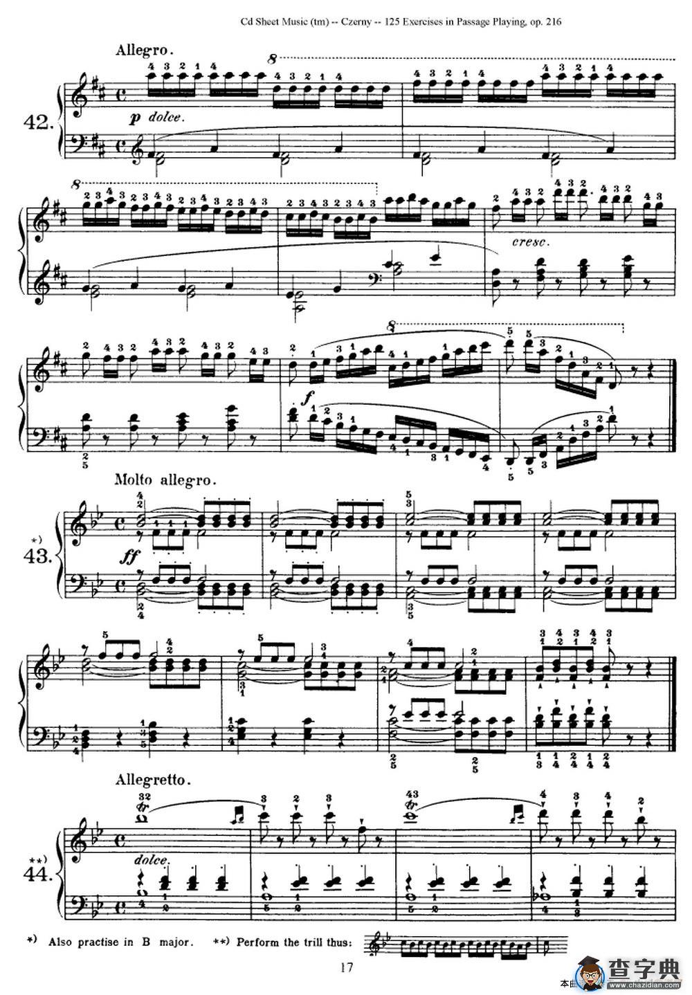 125 Exercises in Passage Playing Op.261（车尔尼125首钢琴短乐句练习曲（42——60））钢琴谱