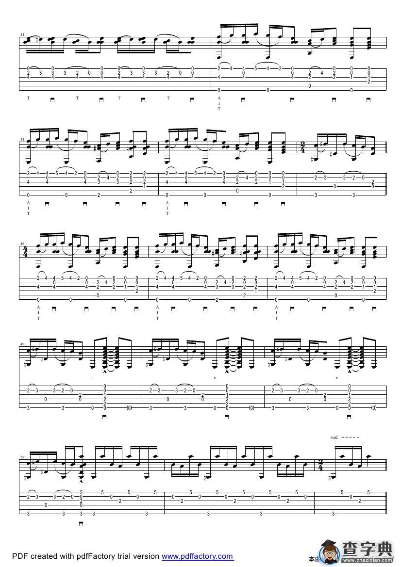 tommy emmanuel：the jolly swagman（指弹吉它）吉他谱