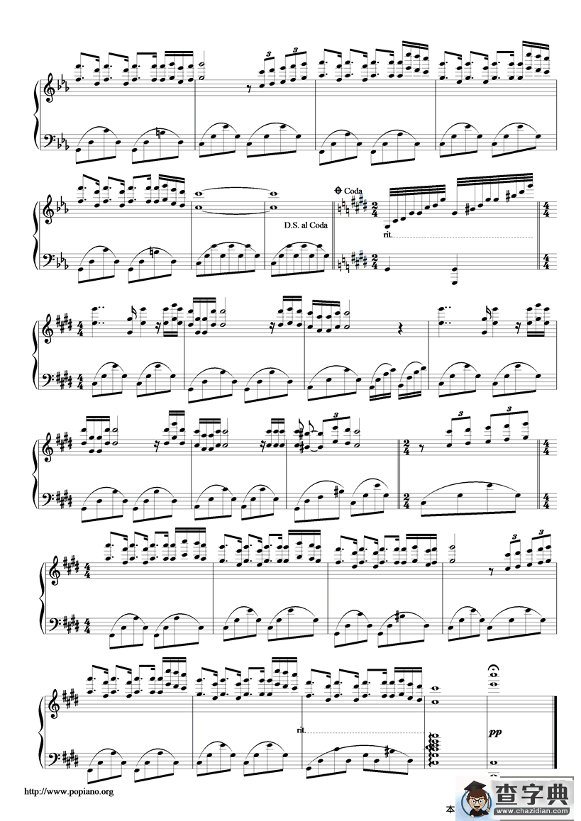 匈牙利奏鸣曲（hungarian sonata）钢琴谱