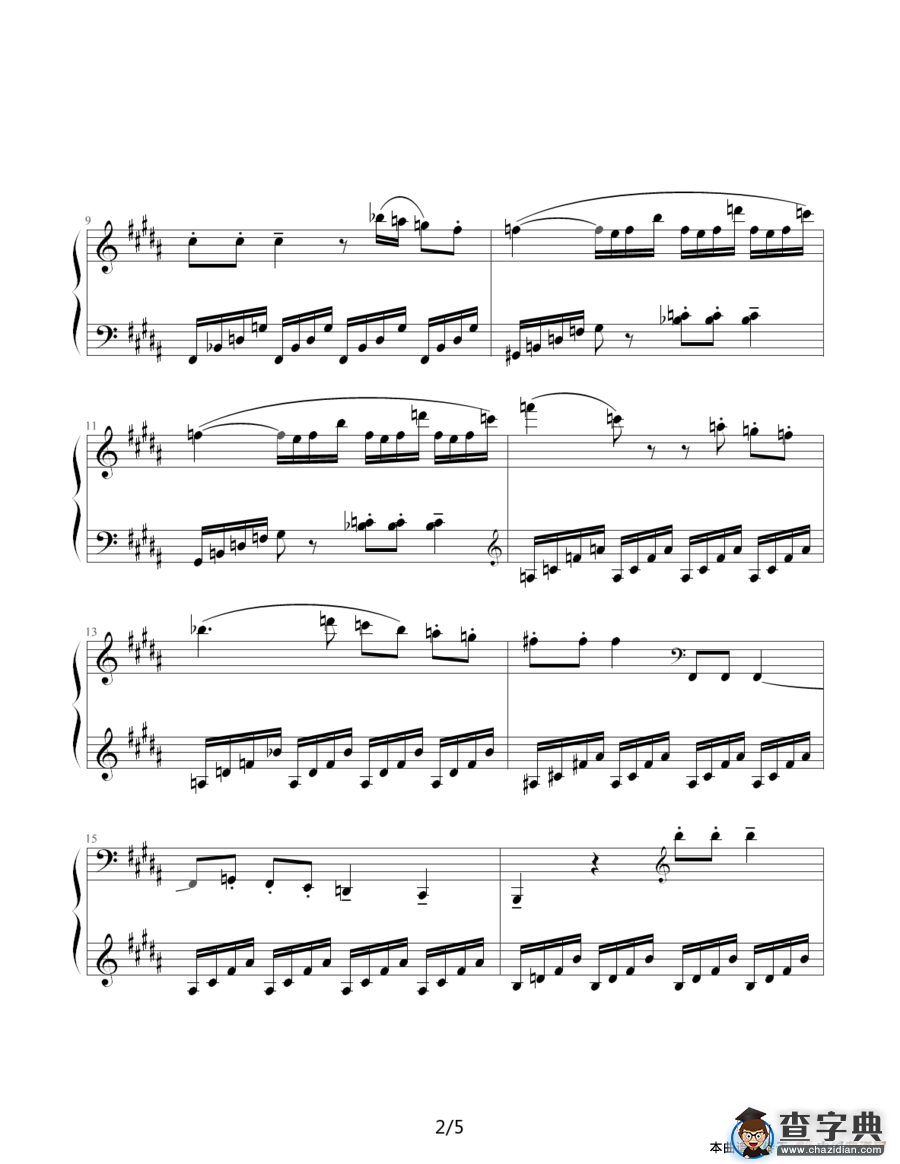 肖斯塔科维奇—前奏曲（12）：升g小调钢琴谱