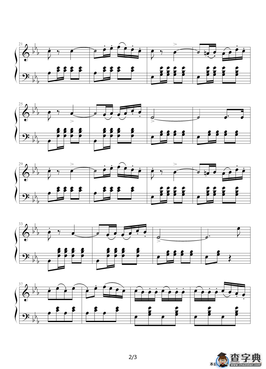 拿波里舞曲钢琴谱
