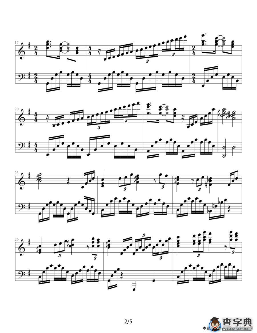 奔放的旋律（《人鬼情未了》主题曲）钢琴谱