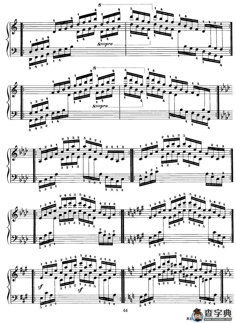 Czerny - 40 Daily Exerci Op.337（31—35）（40首日常训练曲）钢琴谱
