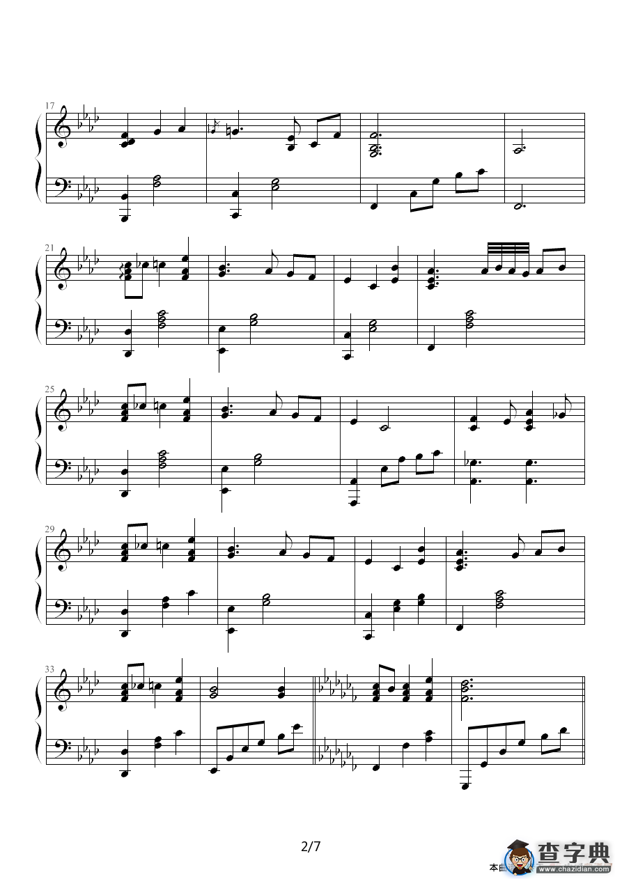 钢琴组曲《人鱼》第1章 Prologue钢琴谱