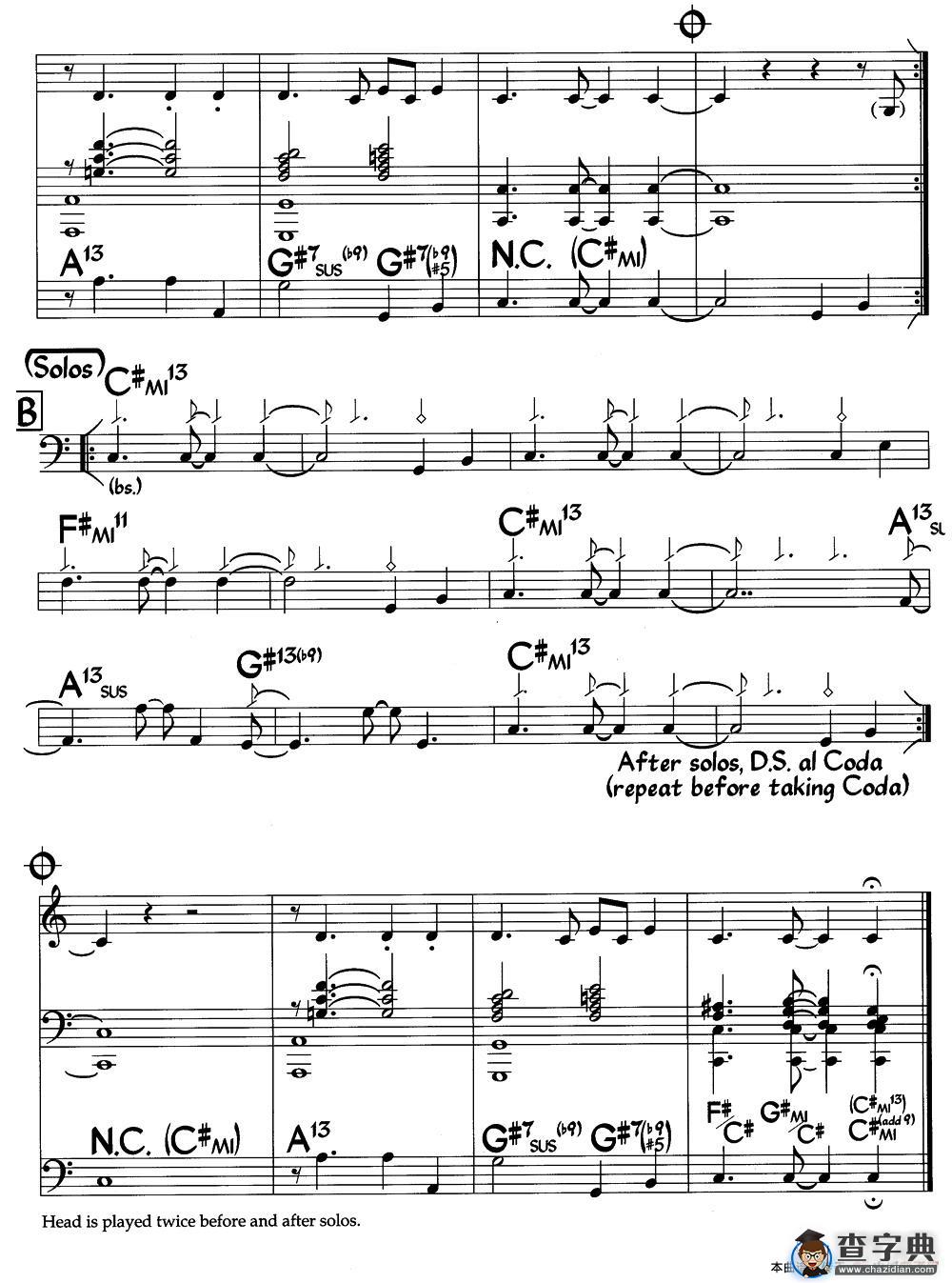 Equinox（爵士钢琴曲）钢琴谱