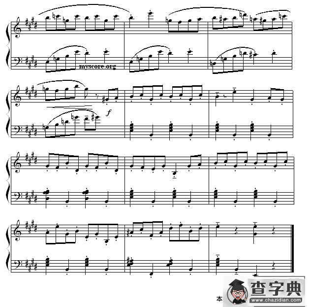 愉快的出游钢琴谱