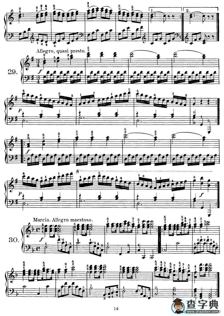 Czerny - 100 Progressive Studies Op.139（22—36）钢琴谱