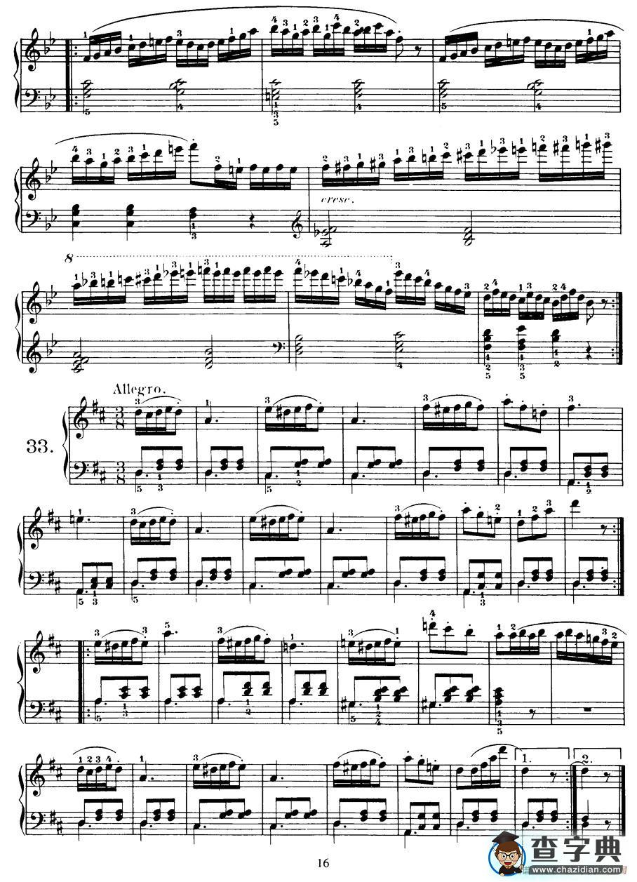 Czerny - 100 Progressive Studies Op.139（22—36）钢琴谱