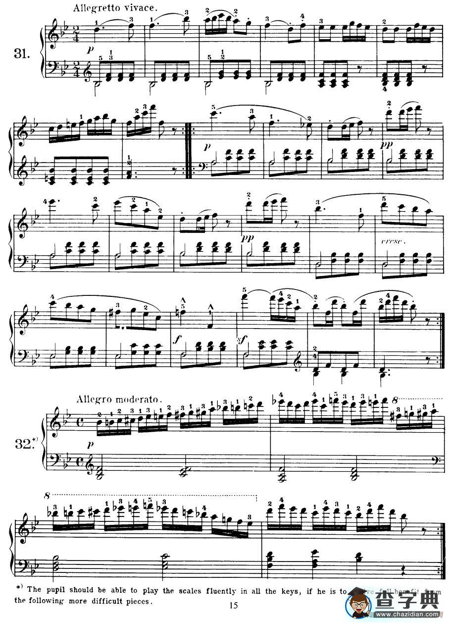 Czerny - 100 Progressive Studies Op.139（22—36）钢琴谱