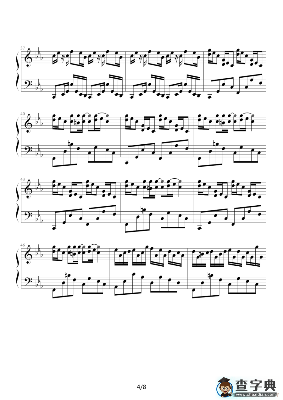 克罗地亚狂想曲（Tonci Huljie 制谱版）钢琴谱