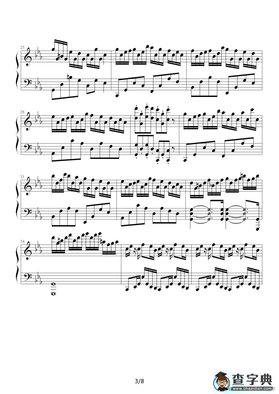 克罗地亚狂想曲（Tonci Huljie 制谱版）钢琴谱