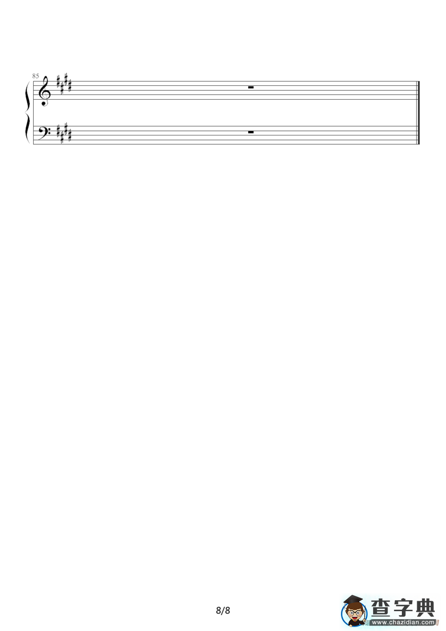 克罗地亚狂想曲（Tonci Huljie 制谱版）钢琴谱