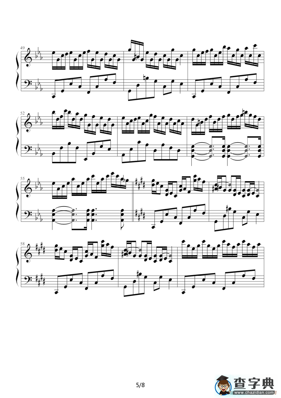 克罗地亚狂想曲（Tonci Huljie 制谱版）钢琴谱