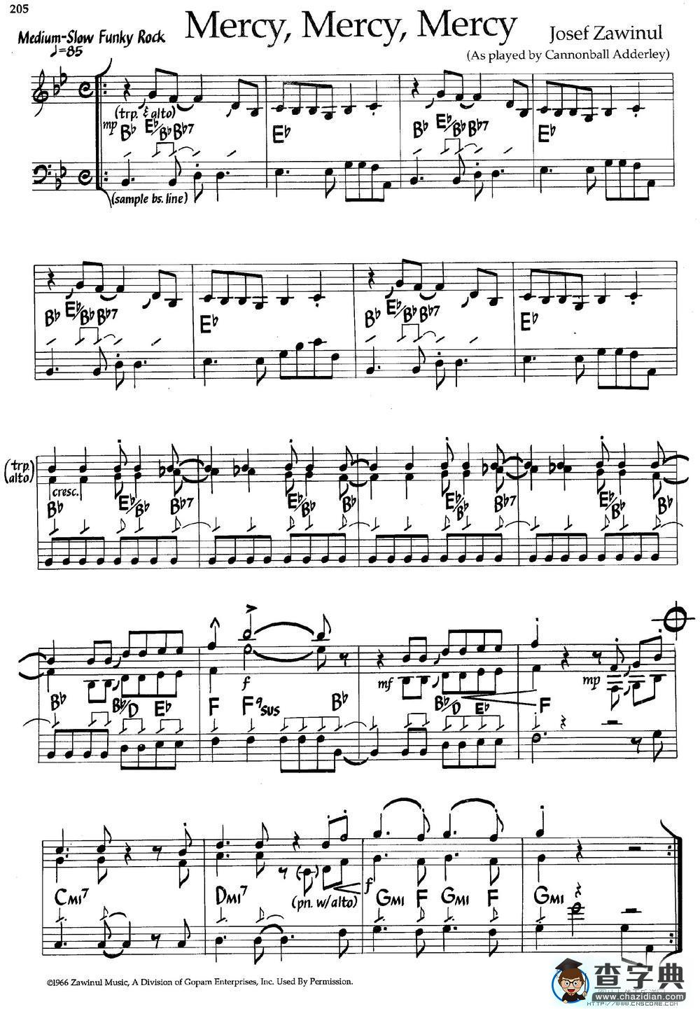 mercy, mercy, mercy（爵士钢琴曲）