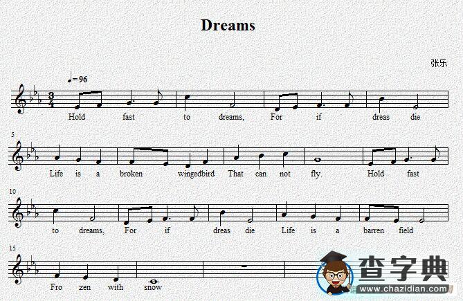 Dreams简谱