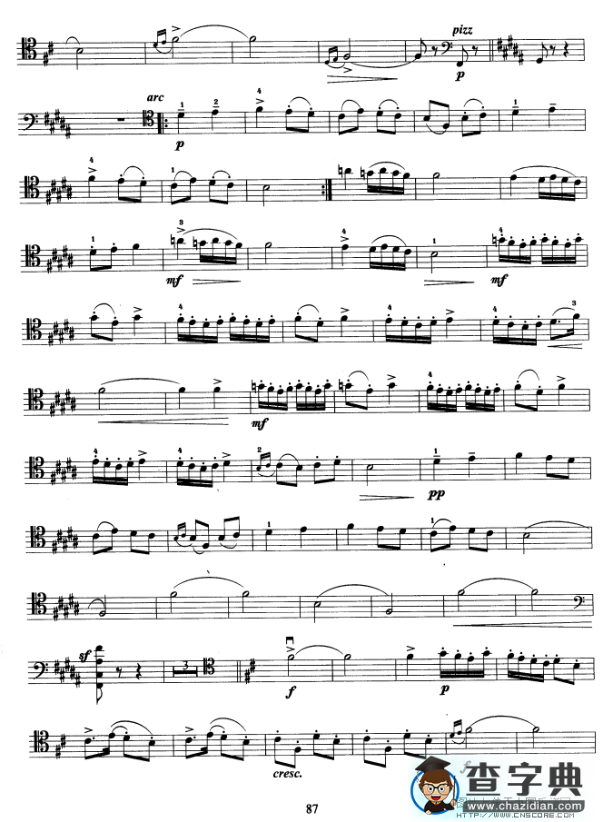 大提琴考级教程·第九级小提琴谱