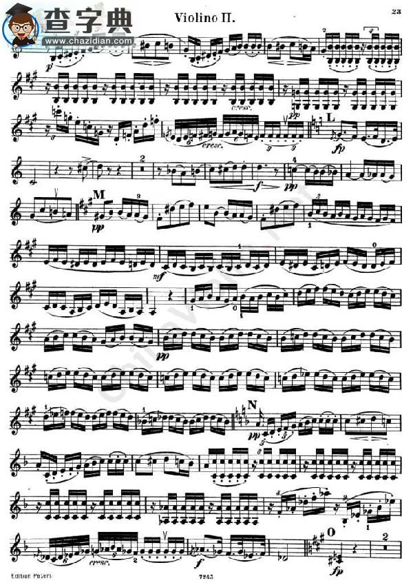 四重奏《quartetto op.125.no.2》第二小提琴小提琴谱
