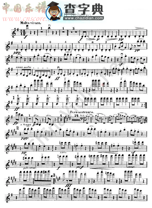 symphony no.9 in e minor. op.95 (new world)第一小提琴小提琴谱