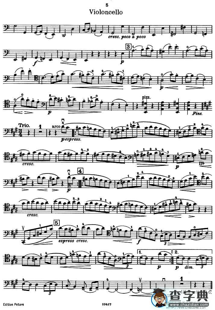 SONATE（大提琴）小提琴谱
