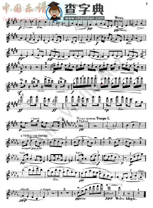 symphony no.9 in e minor. op.95 (new world)第一小提琴小提琴谱