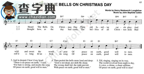 88.i heard the bells on christmas day小提琴谱