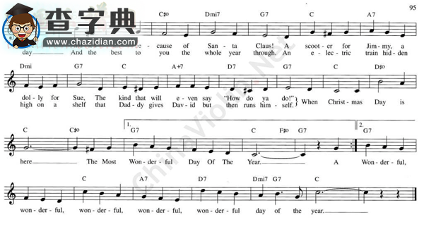 121.the most wonderful day of the year小提琴谱