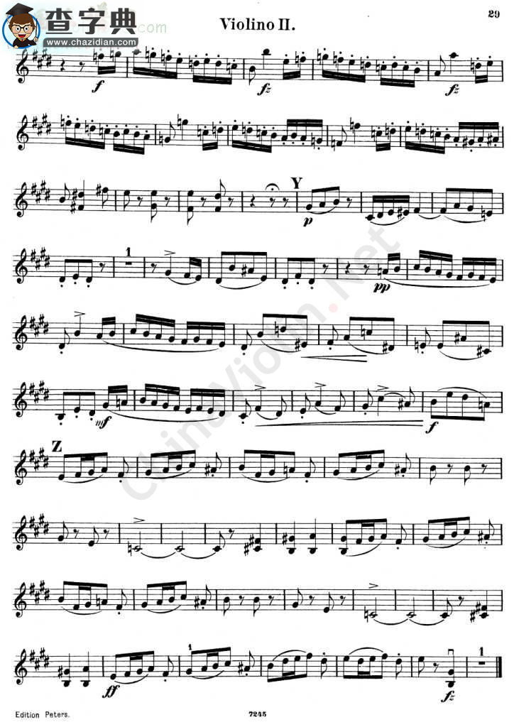 四重奏《quartetto op.125.no.2》第二小提琴小提琴谱