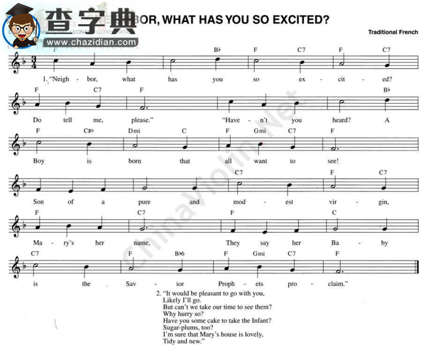 127.neighbor,what has you so excited？小提琴谱