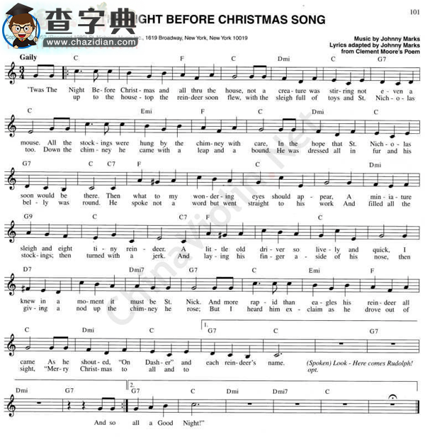 130.the night before christmas song小提琴谱