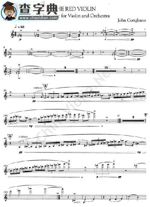 《the red violin》(红色小提琴) 小提琴小提琴谱
