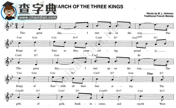 117.march of the three kings小提琴谱