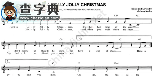 a holly jolly christmas小提琴谱