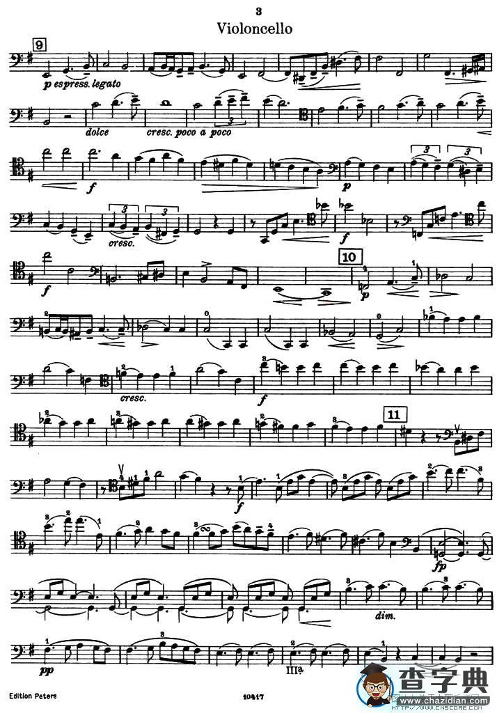 SONATE（大提琴）小提琴谱