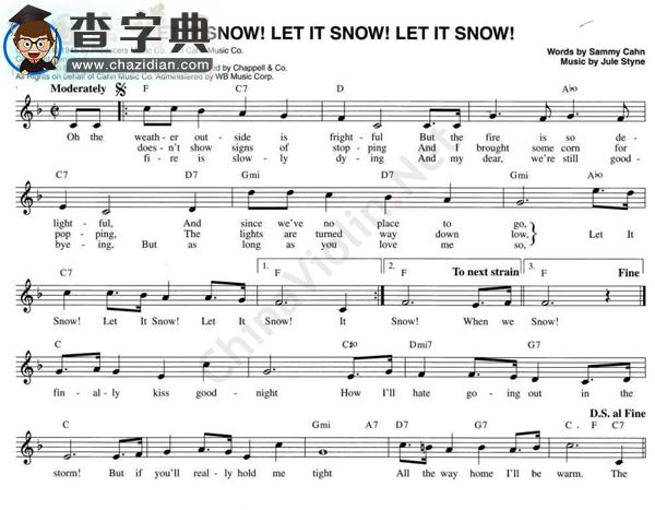 116.let it snow! let it snow! let it snow!小提琴谱