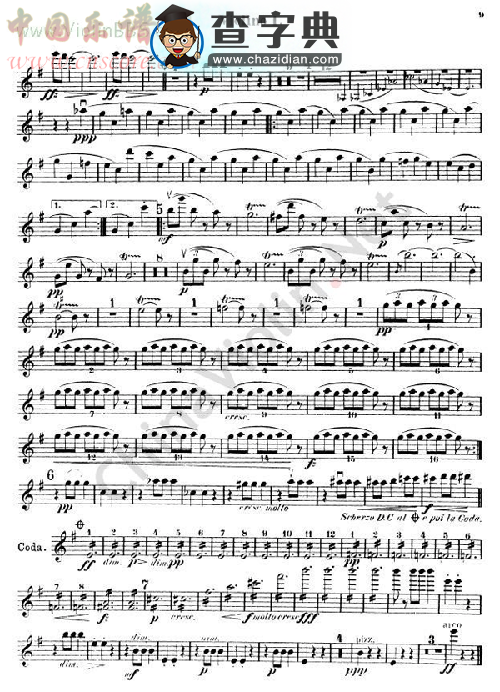 symphony no.9 in e minor. op.95 (new world)第一小提琴小提琴谱