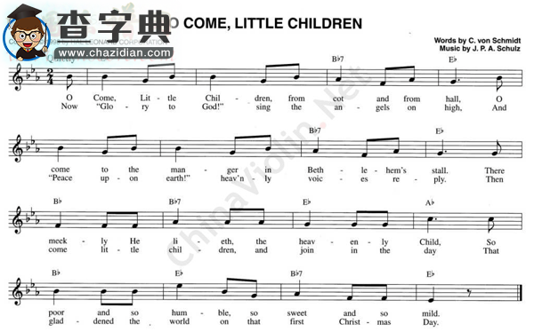 136.o come, little children小提琴谱