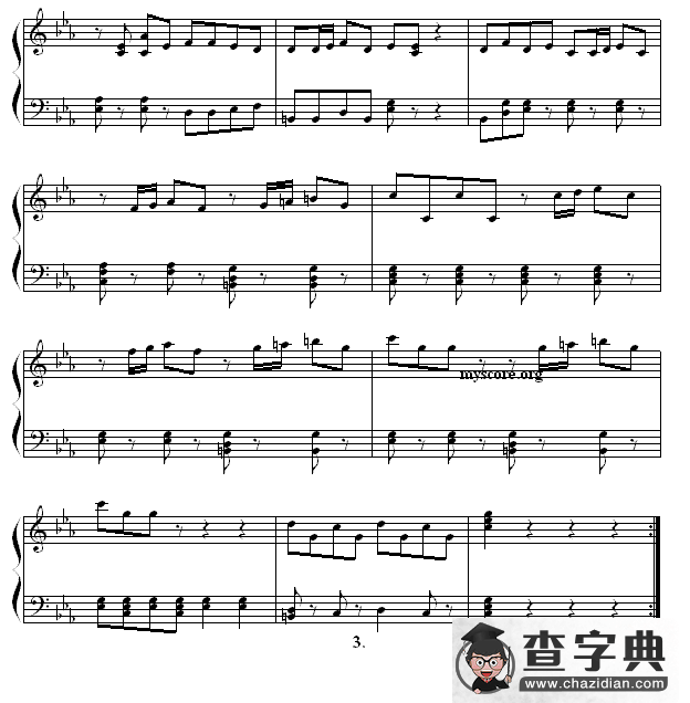 钢琴公主的浪漫钢琴：c小调奏鸣曲钢琴谱