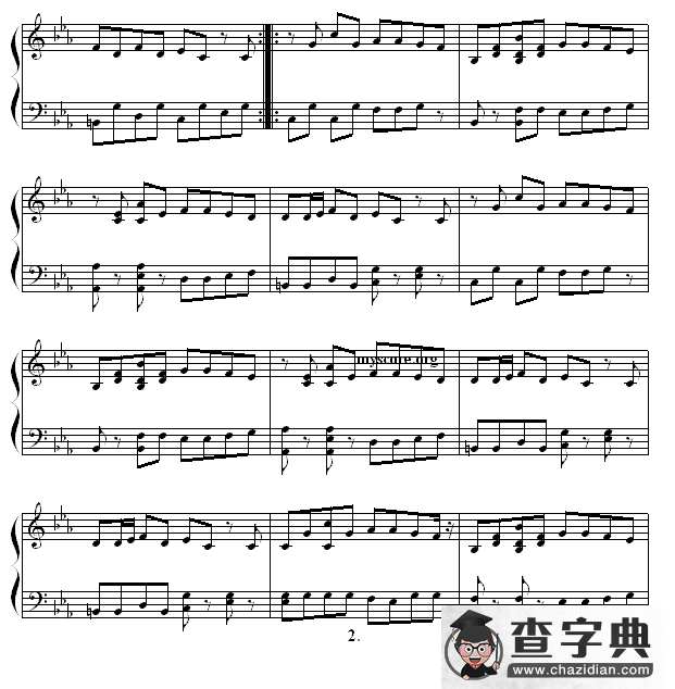 钢琴公主的浪漫钢琴：c小调奏鸣曲钢琴谱