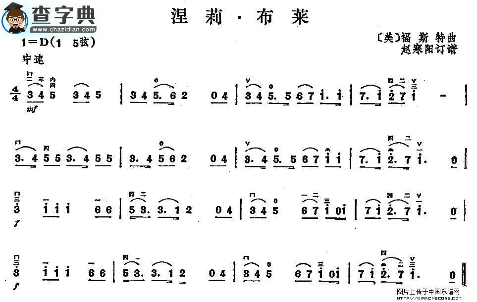 涅莉·布莱二胡谱