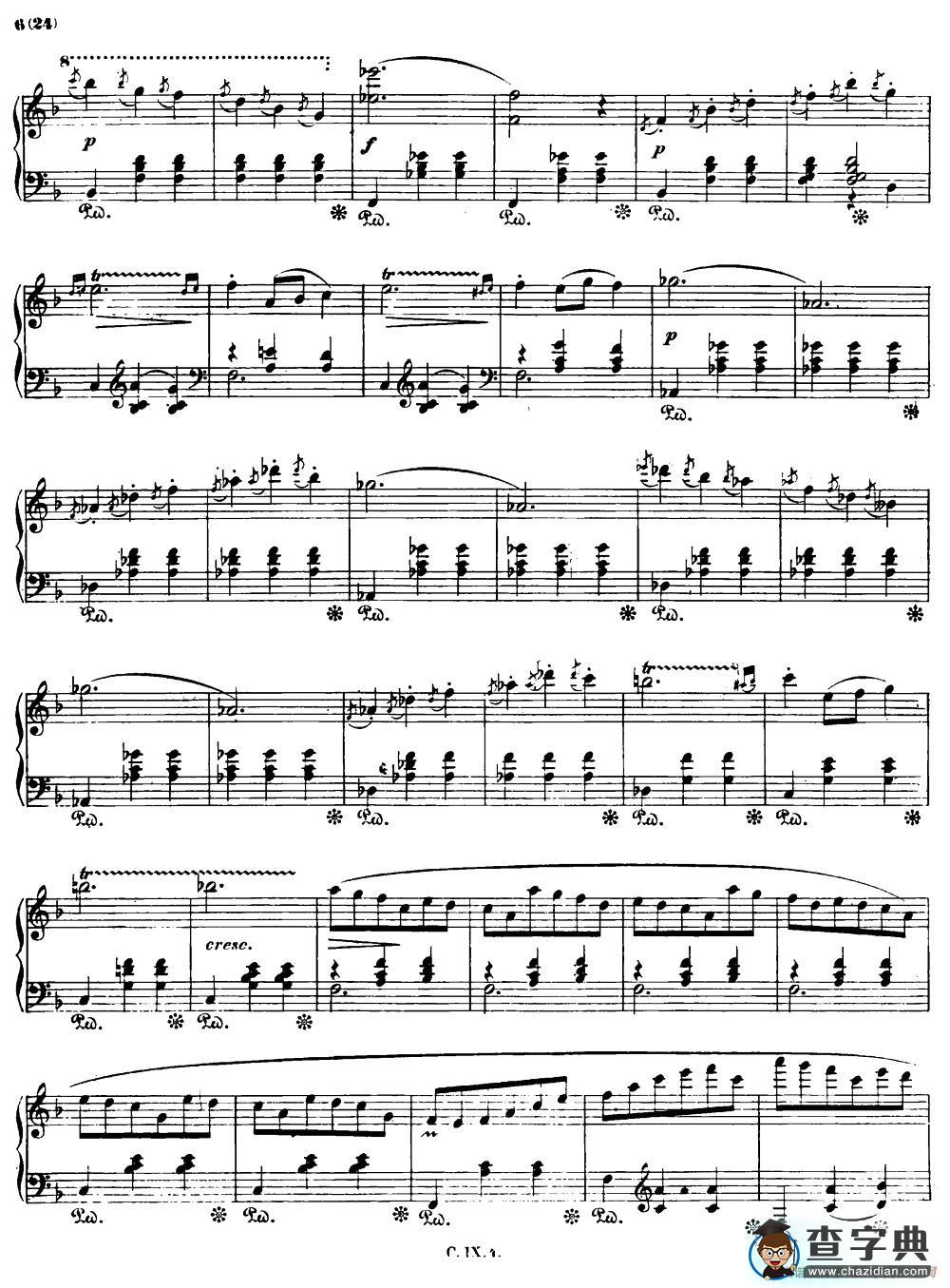 Valse brillante Op34 No3（F大调华丽圆舞曲Op.34-3）钢琴谱