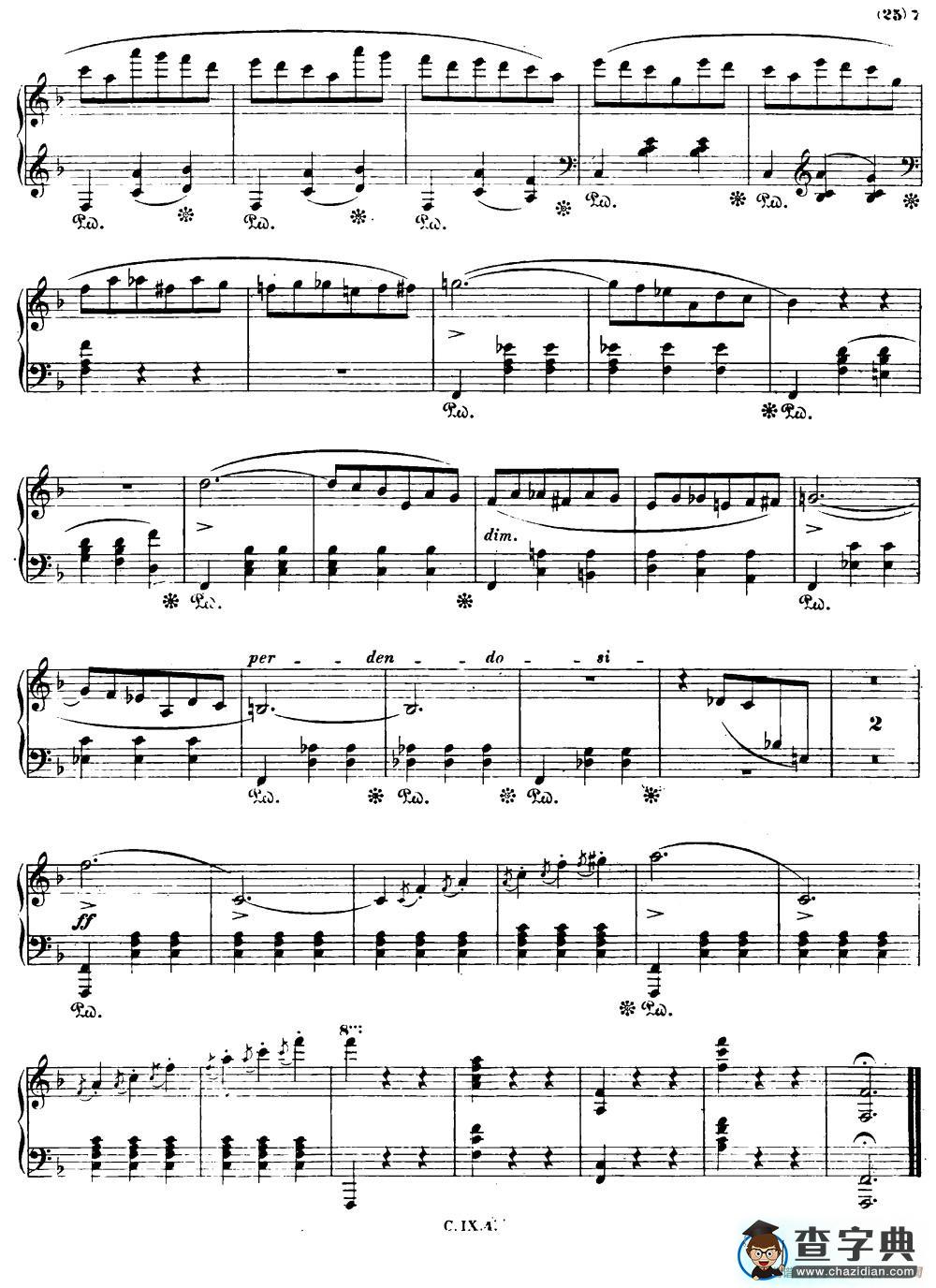 Valse brillante Op34 No3（F大调华丽圆舞曲Op.34-3）钢琴谱