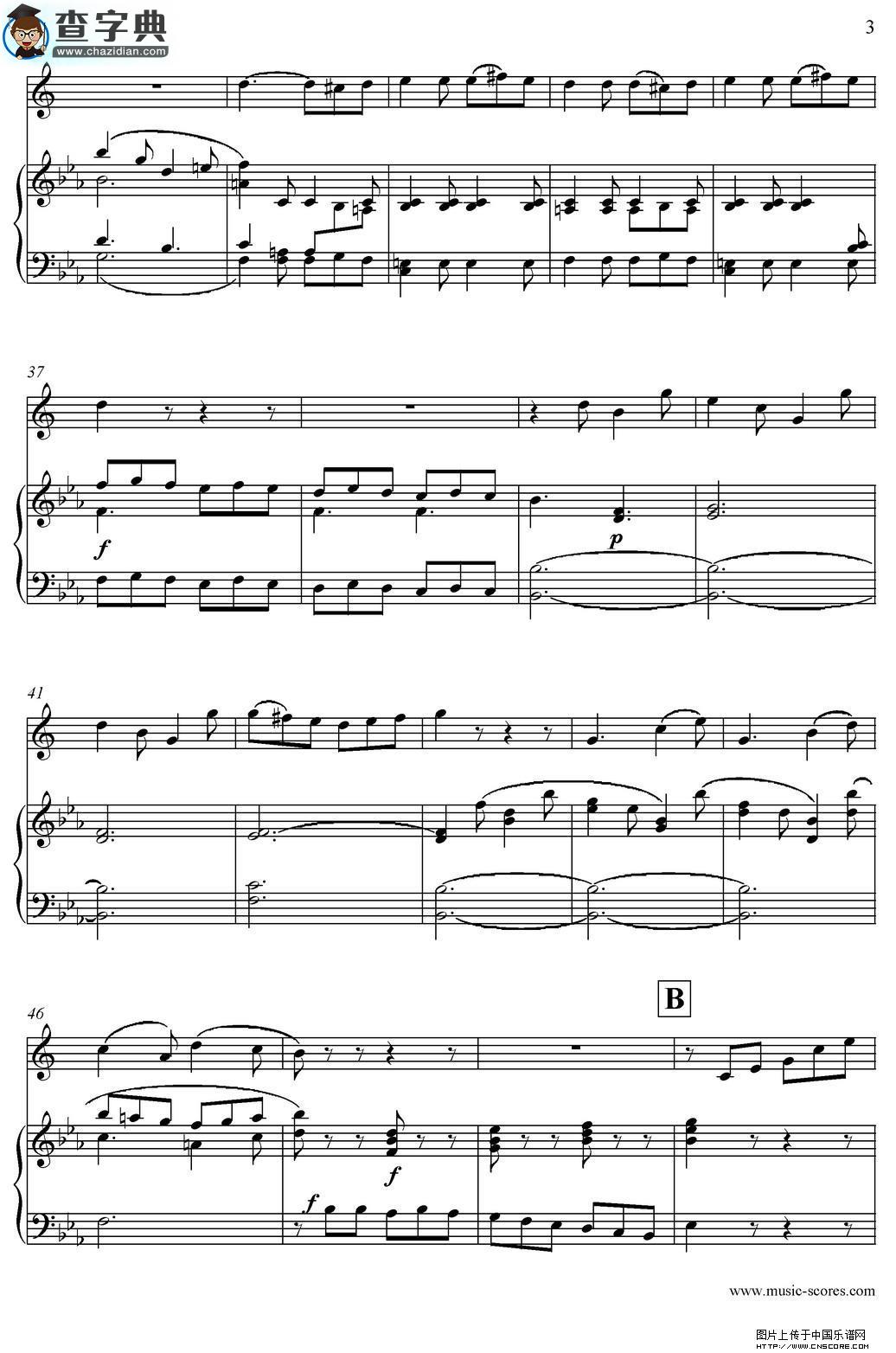 Mozart：Concerto KV495 No.4-3st Rondo 回旋曲萨克斯谱