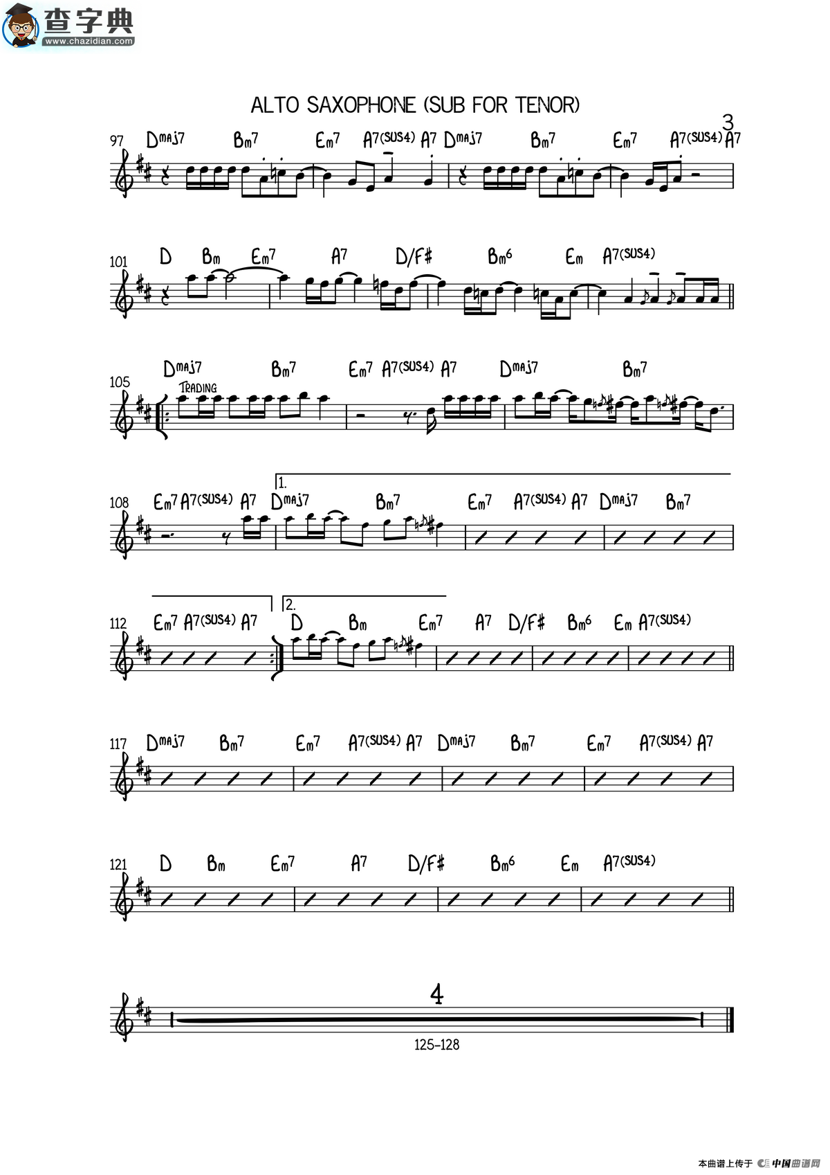 grazininhe grass（中音萨克斯）萨克斯谱